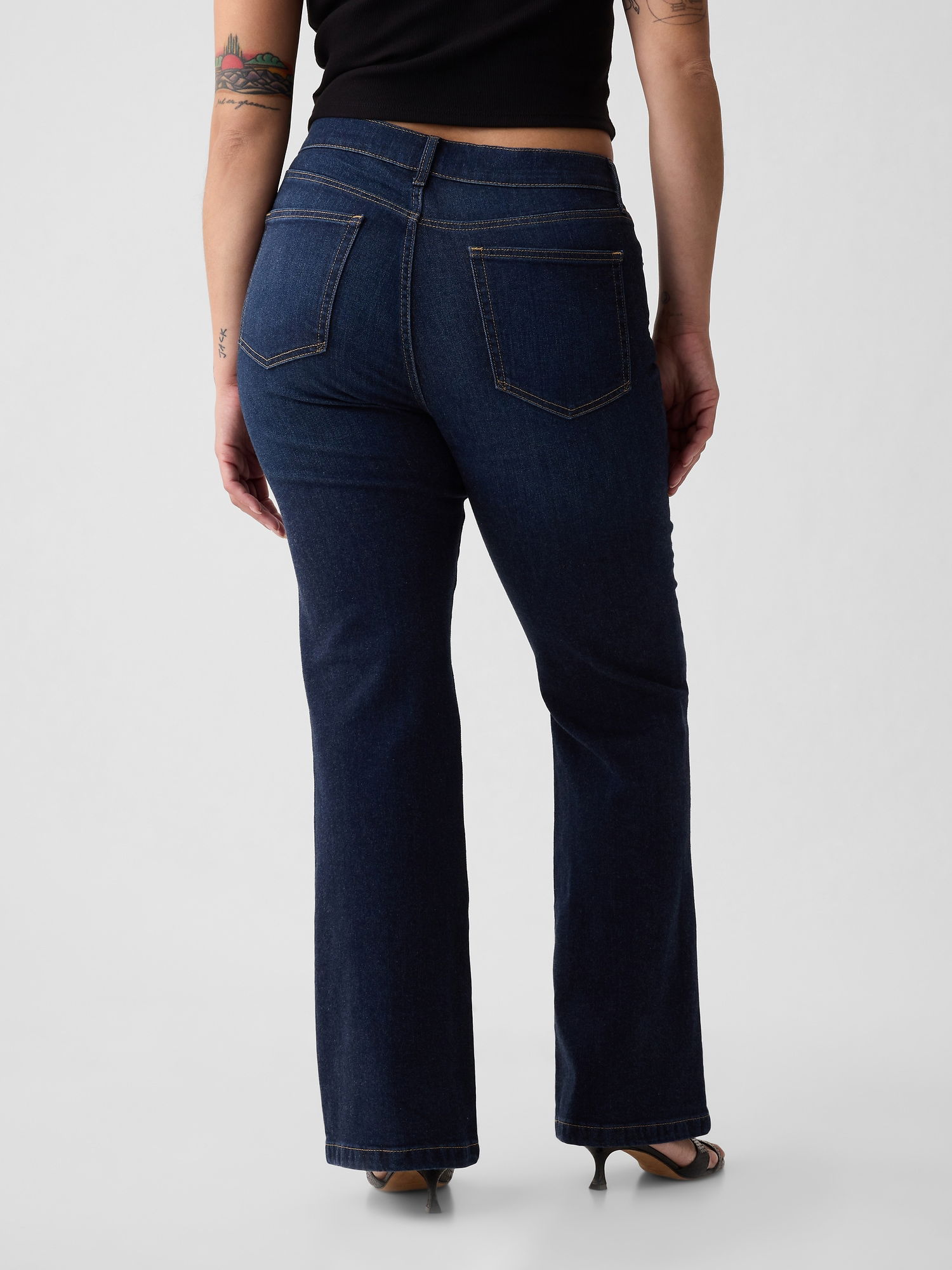 High Rise &#39;70s Flare Jean Pantolon_2