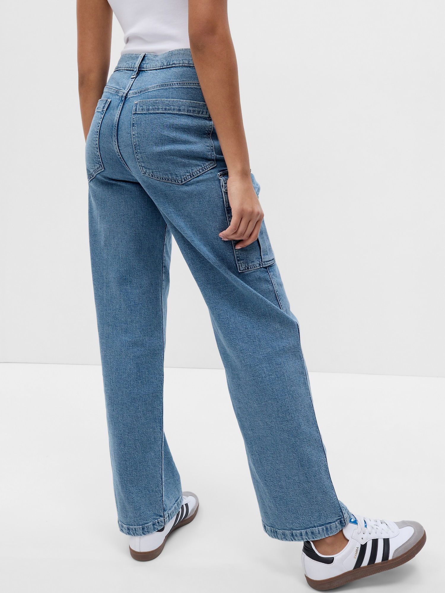 Mid Rise &#39;90s Loose Kargo Jean Pantolon_5