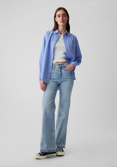 High Rise '70s Flare Jean Pantolon