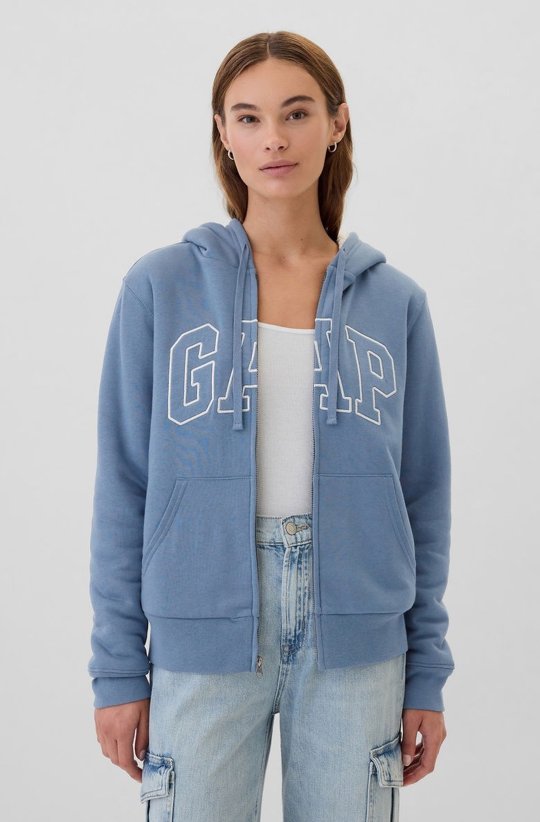  Gap Logo Relaxed Sherpa Fermuarlı Sweatshirt
