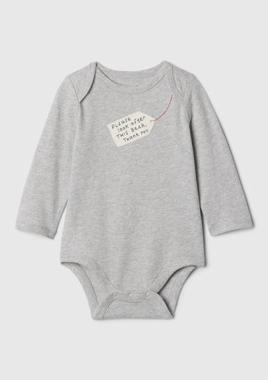 %100 Organik Pamuk Paddington Grafikli Bodysuit