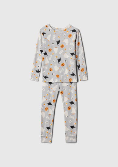 %100 Organik Pamuk Halloween Desenli Pijama Takımı