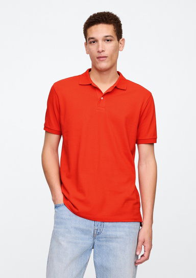 Stretch Pique Polo Yaka T-Shirt