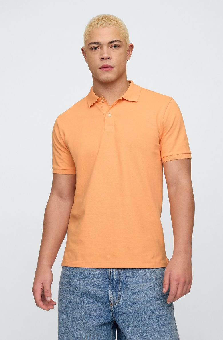  Stretch Pique Polo Yaka T-Shirt