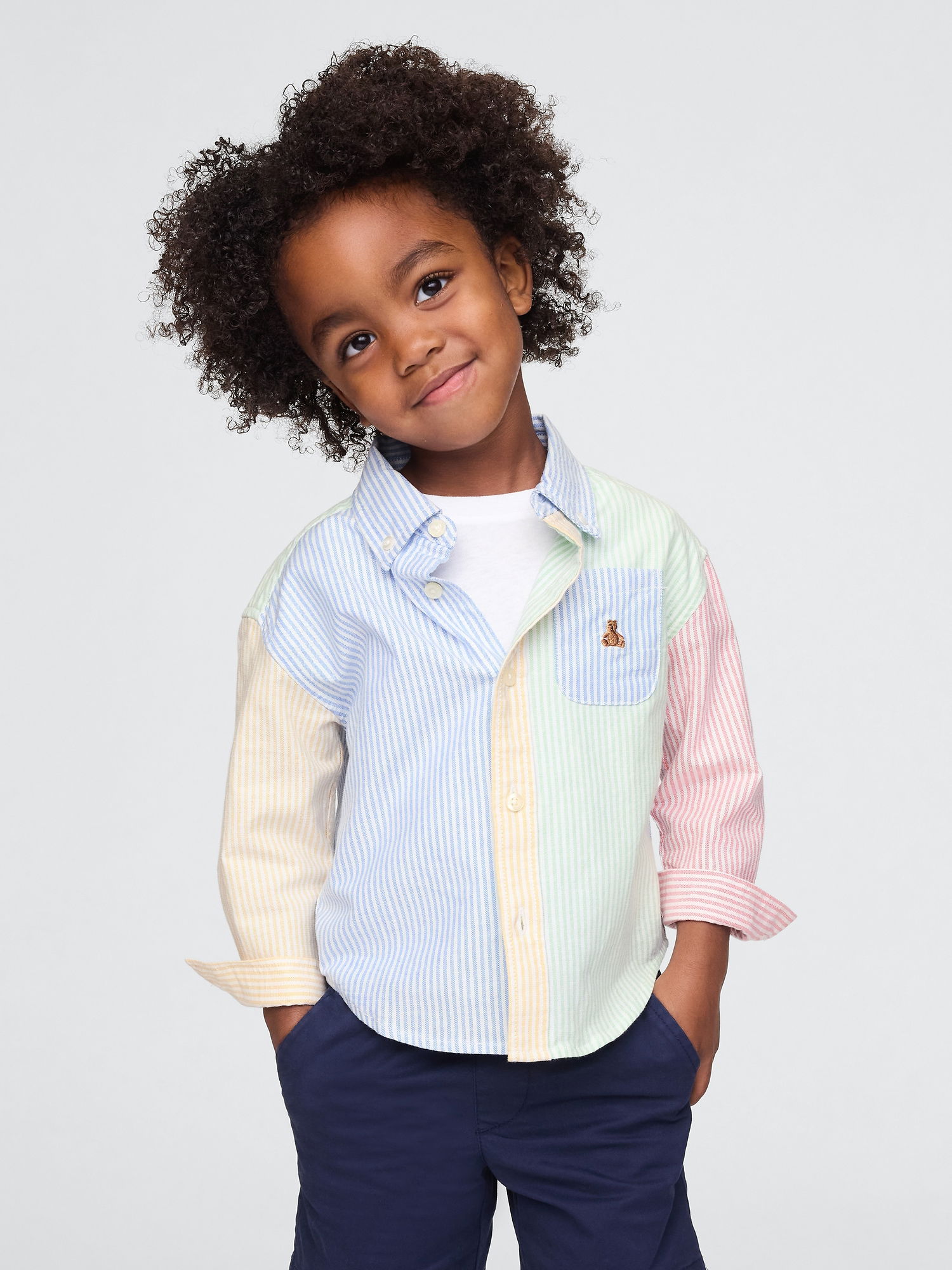 Çizgili Oxford Big Gömlek product image