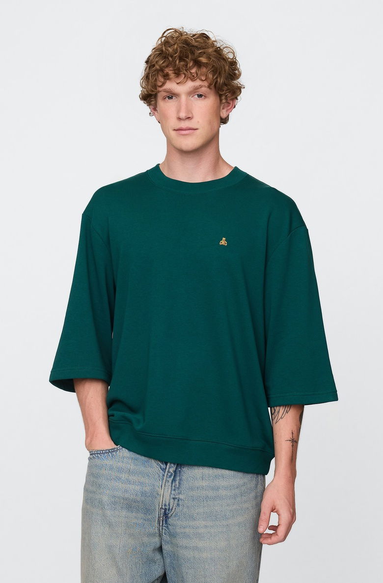  Oversized Terry Bisiklet Yaka T-Shirt
