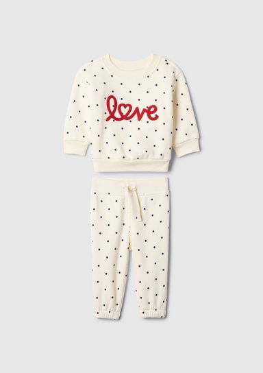 Grafikli Fleece 2'li Outfit Set