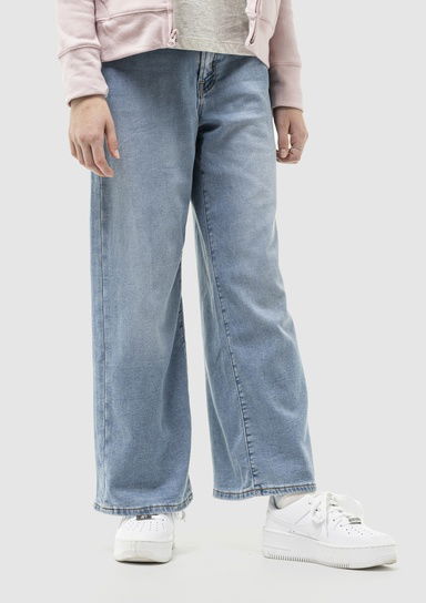 High Rise Supersoft Wide-Leg Jean Pantolon