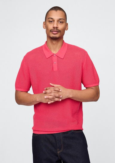 Dokulu Kroşe Polo T-Shirt