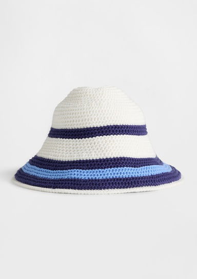 Çizgili Örgü Bucket Şapka