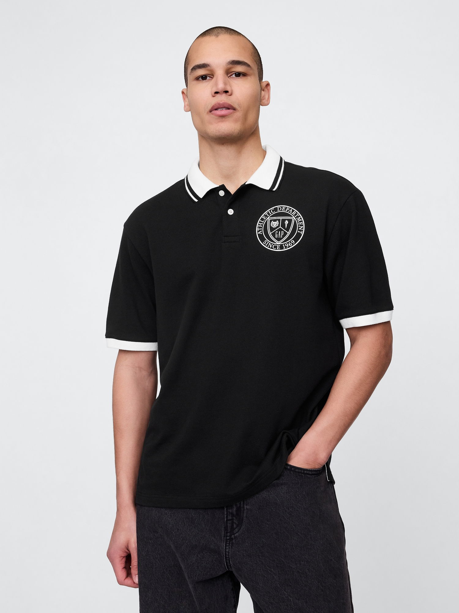 Athletic Gap Logo Pique Polo T-Shirt product image