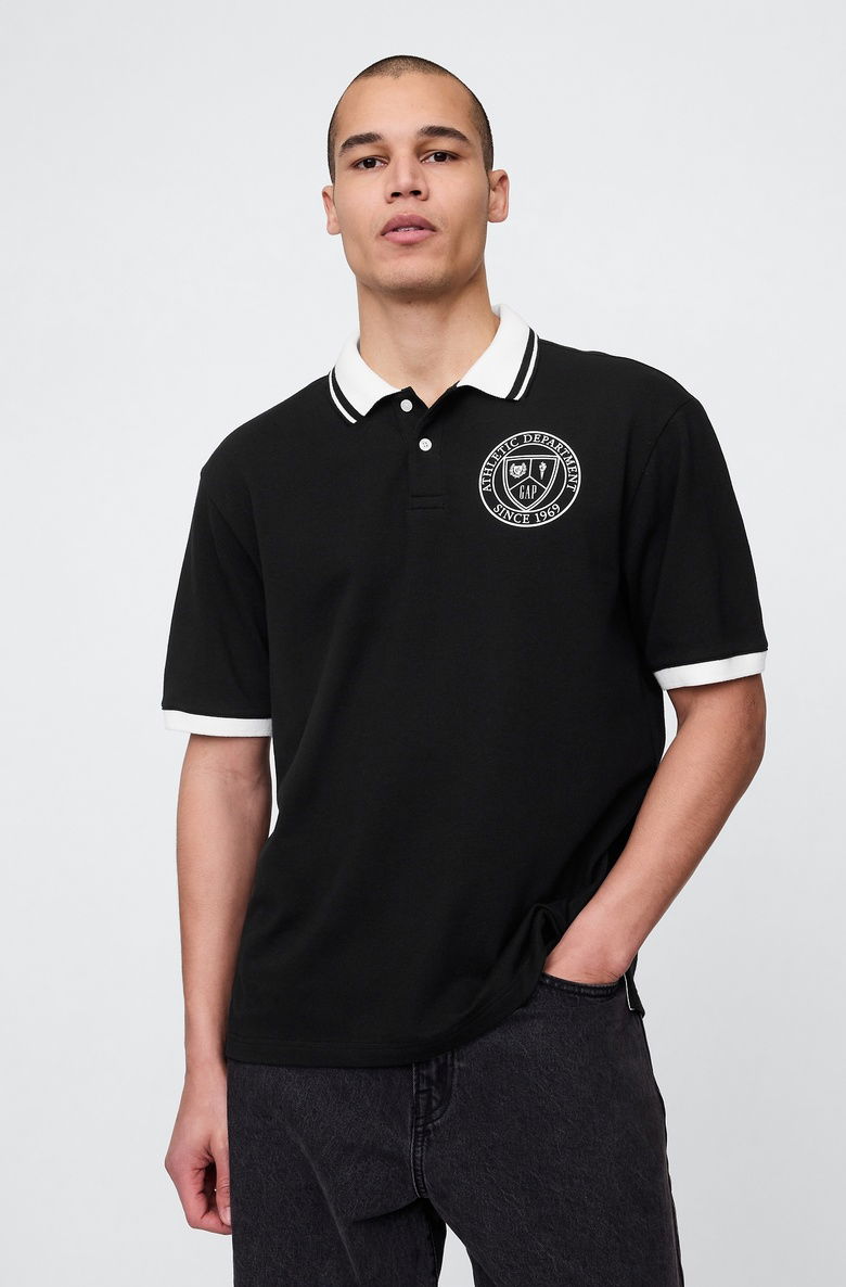  Athletic Gap Logo Pique Polo T-Shirt
