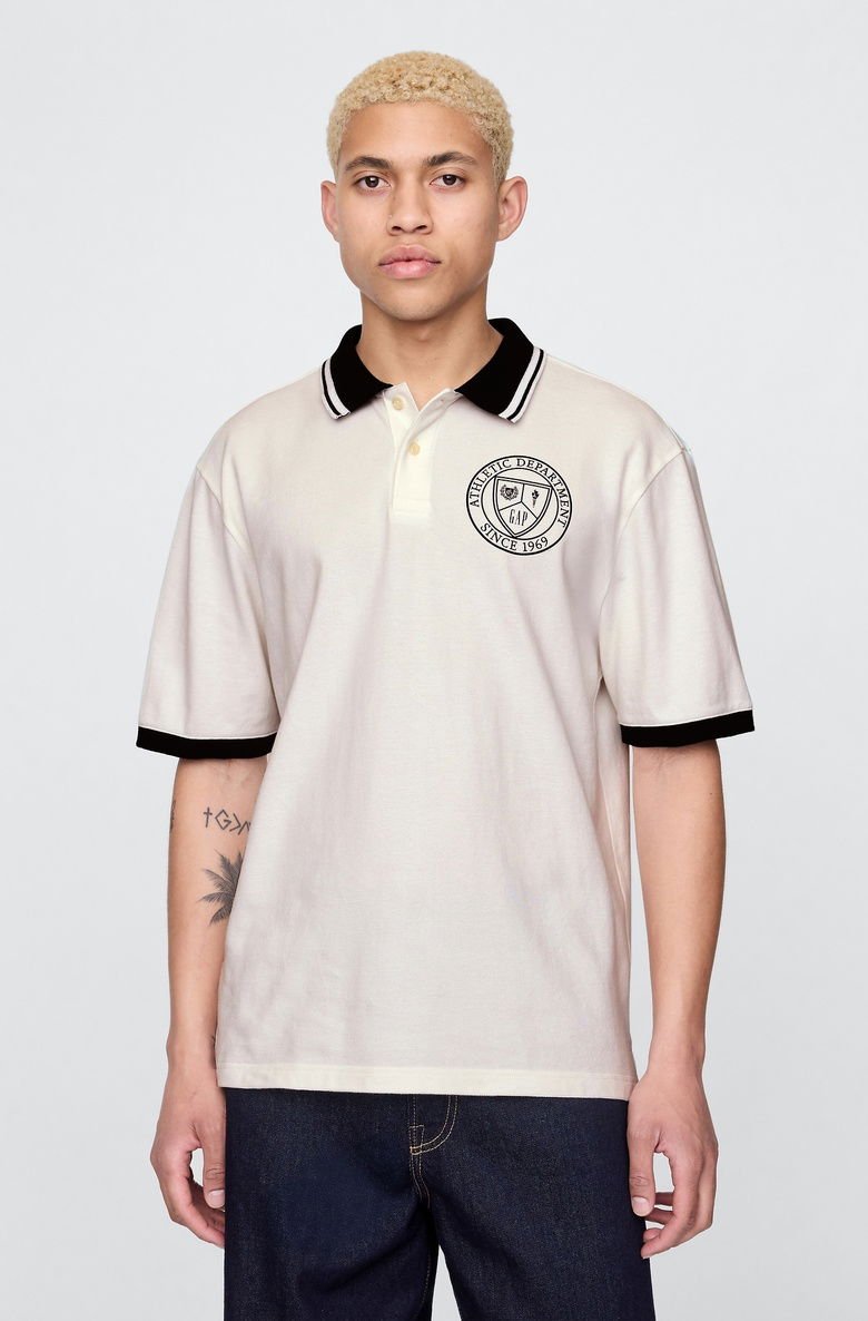  Athletic Gap Logo Pique Polo T-Shirt