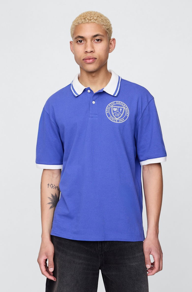  Athletic Gap Logo Pique Polo T-Shirt
