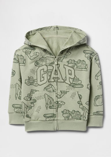 Gap Logo Relaxed Havlu Kumaş Fermuarlı Sweatshirt