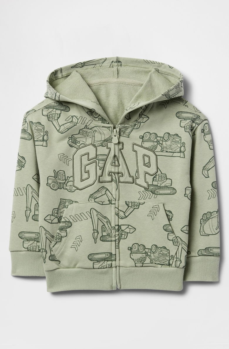  Gap Logo Relaxed Havlu Kumaş Fermuarlı Sweatshirt