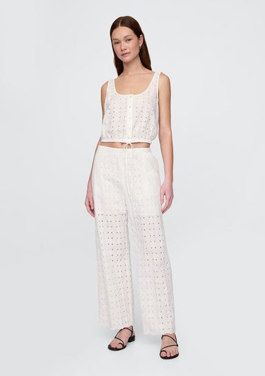 Mid Rise Wide-Leg Pantolon