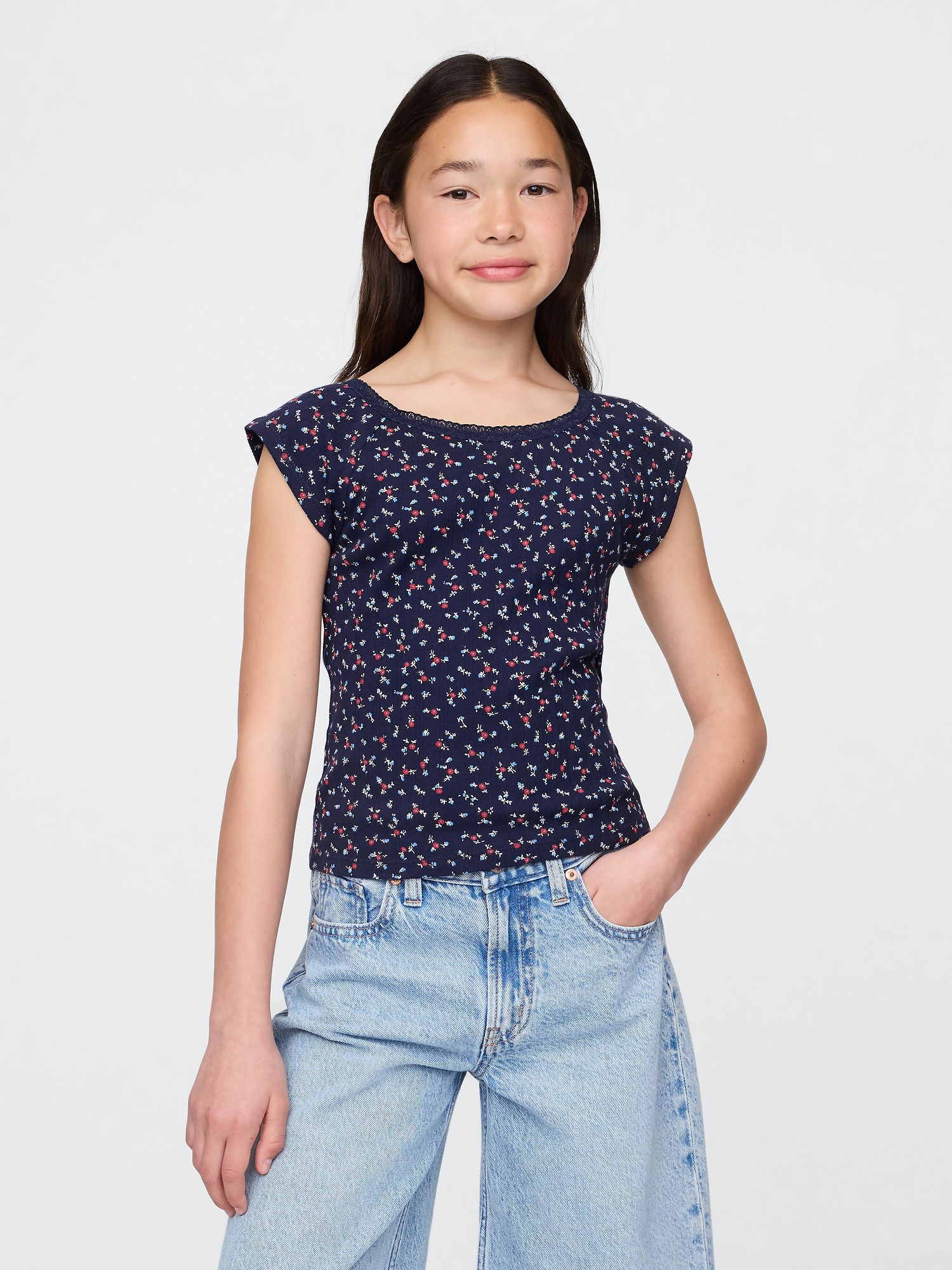 Dantel Yaka Pointelle T-Shirt product image
