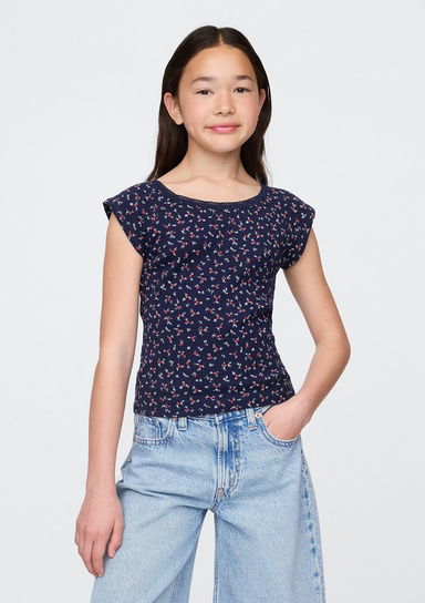 Dantel Yaka Pointelle T-Shirt
