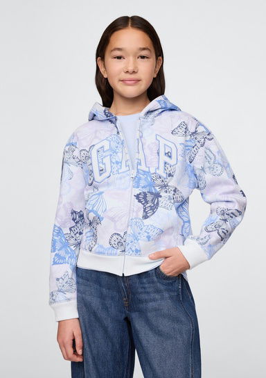 Gap Logo Fransız Havlu Kumaş Fermuarlı Sweatshirt