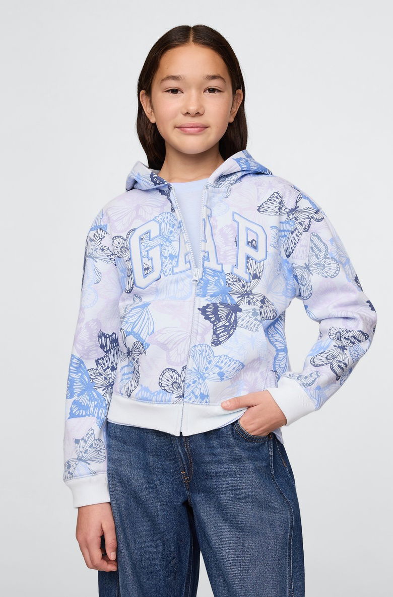  Gap Logo Fransız Havlu Kumaş Fermuarlı Sweatshirt