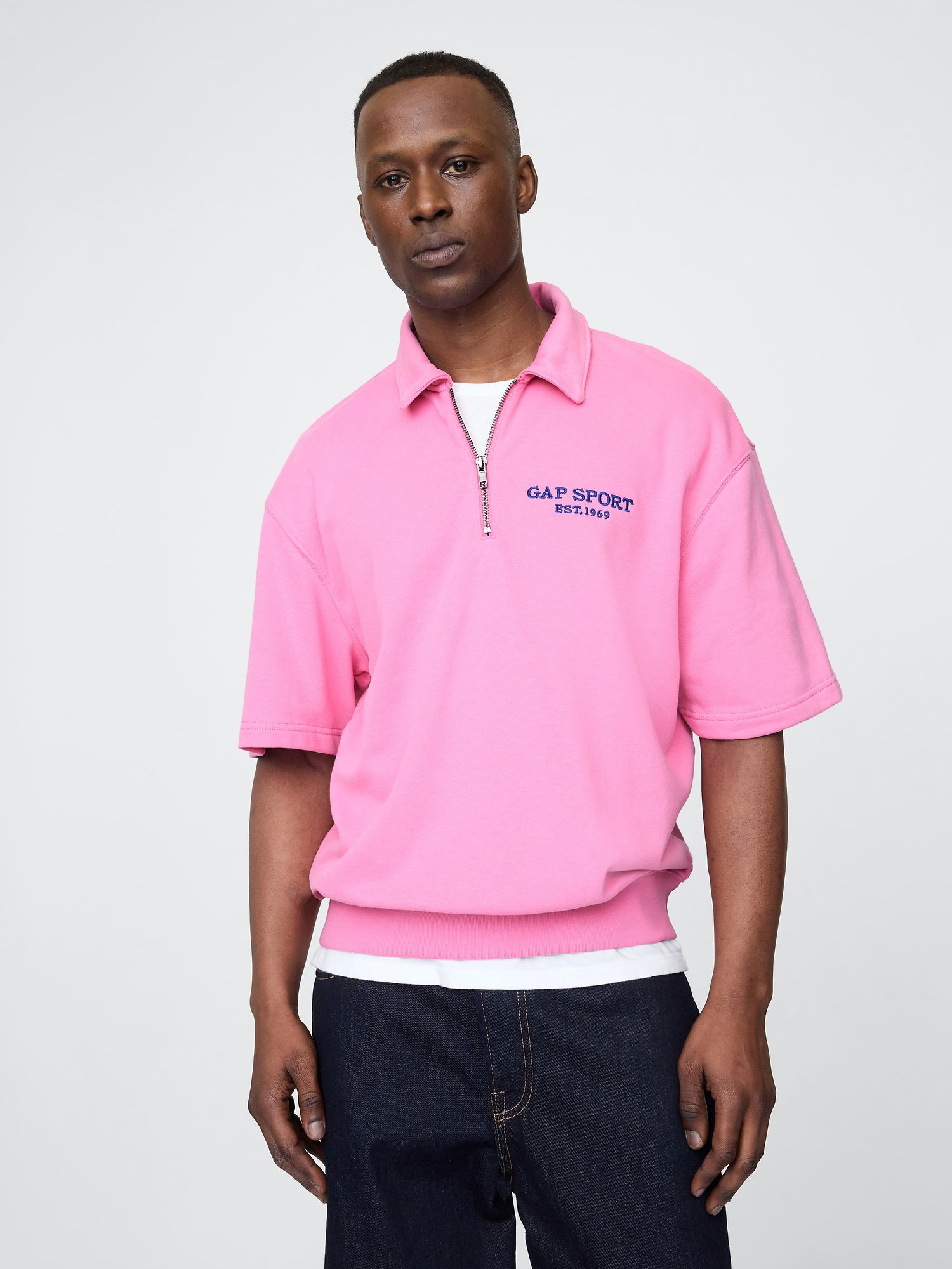 VintageSoft Spor Çeyrek Fermuarlı Pullover Sweatshirt product image
