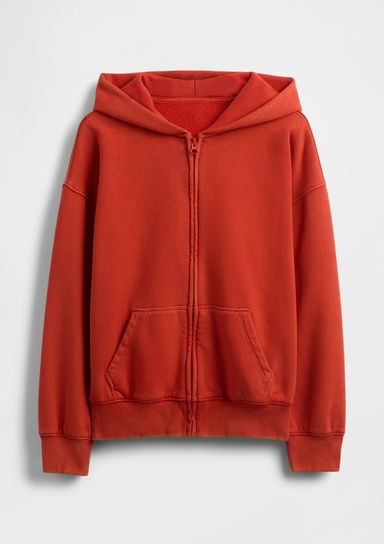 Fermuarlı Kapüşonlu Sweatshirt