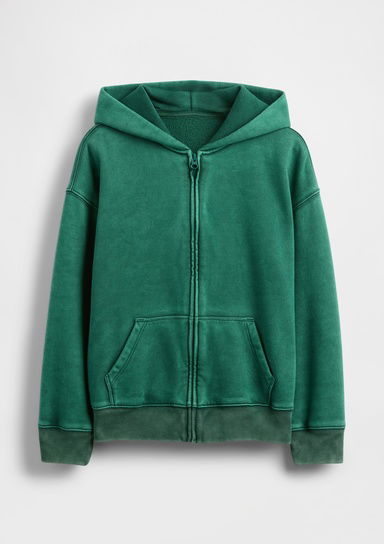 Fermuarlı Kapüşonlu Sweatshirt