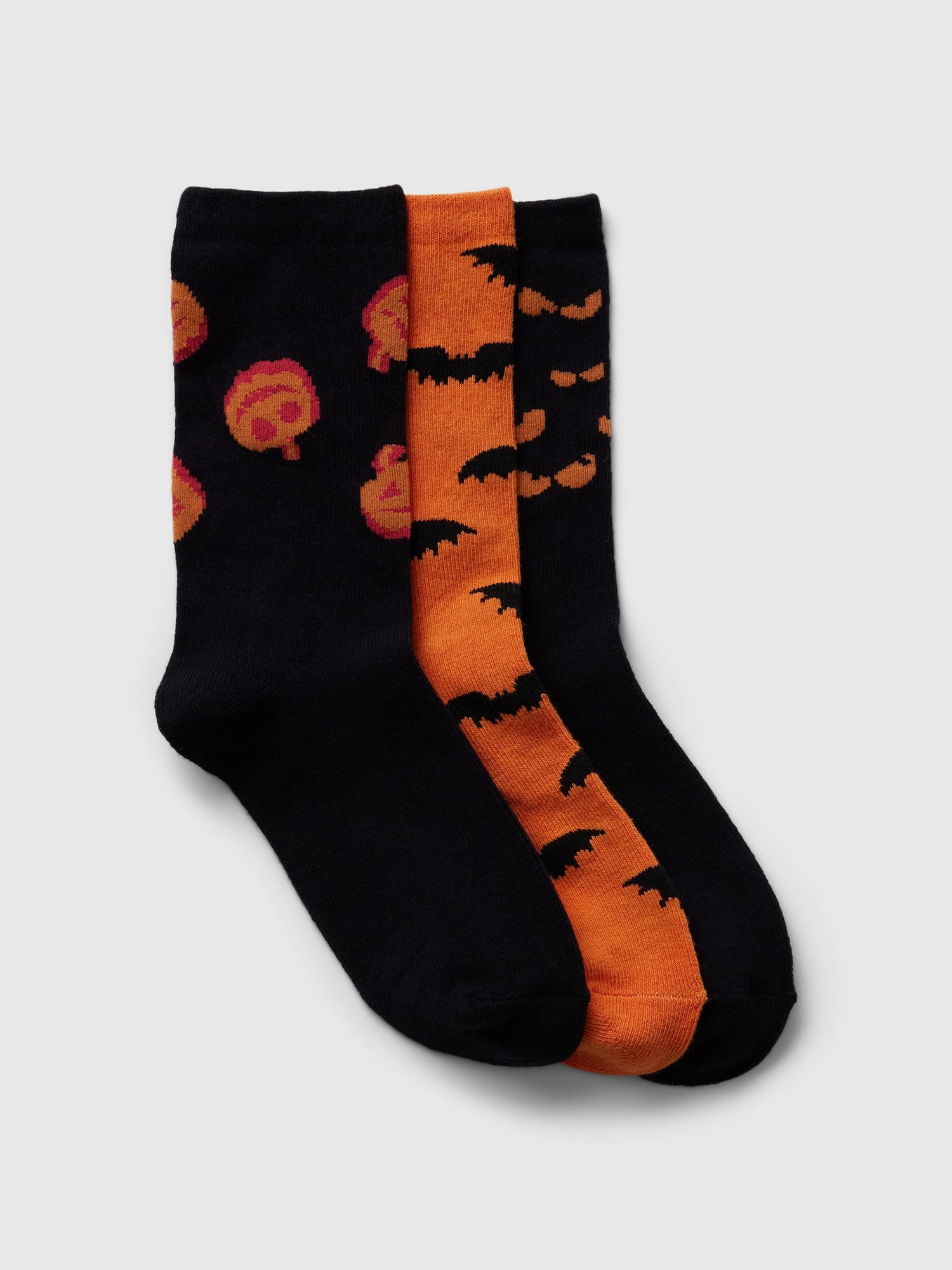 Halloween Desenli Crew 3'lü Çorap Seti product image