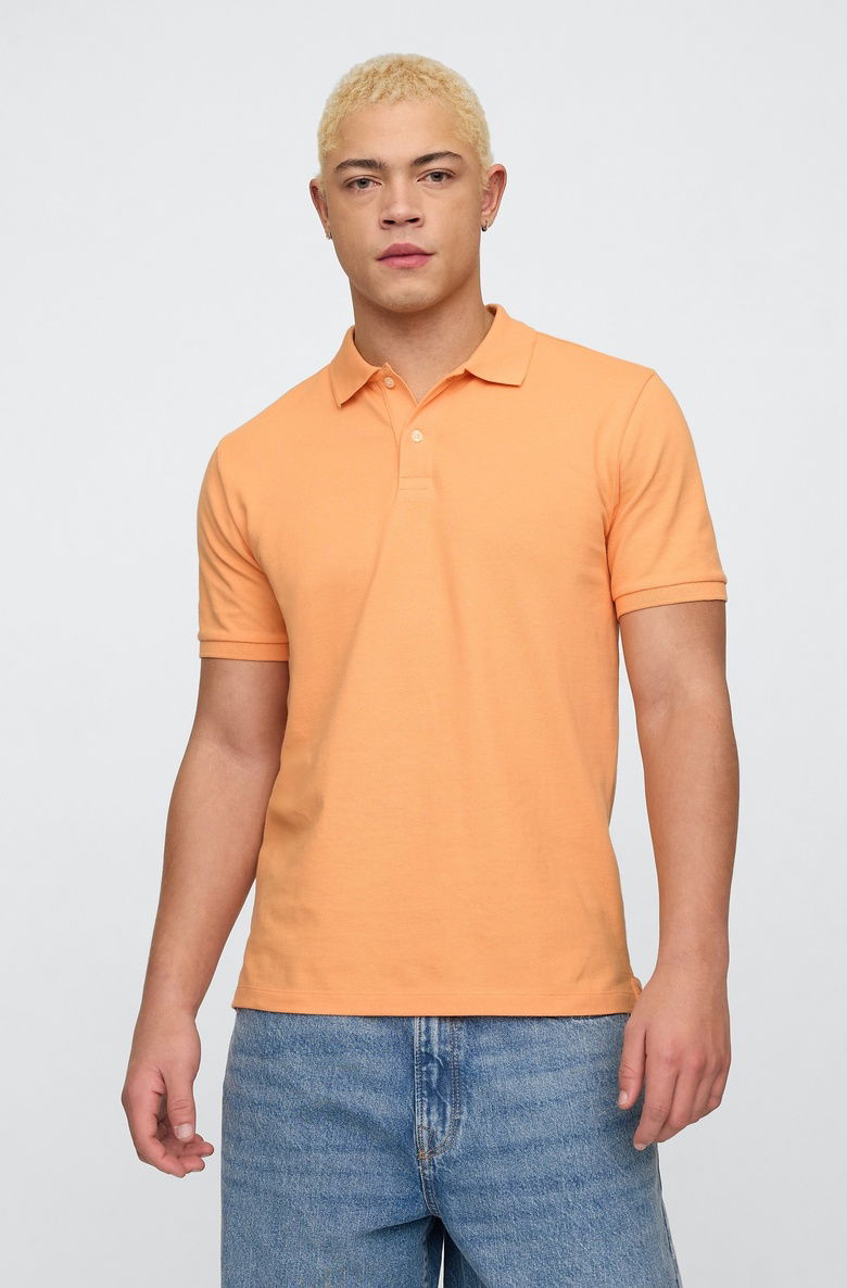  Stretch Pique Polo Yaka T-Shirt