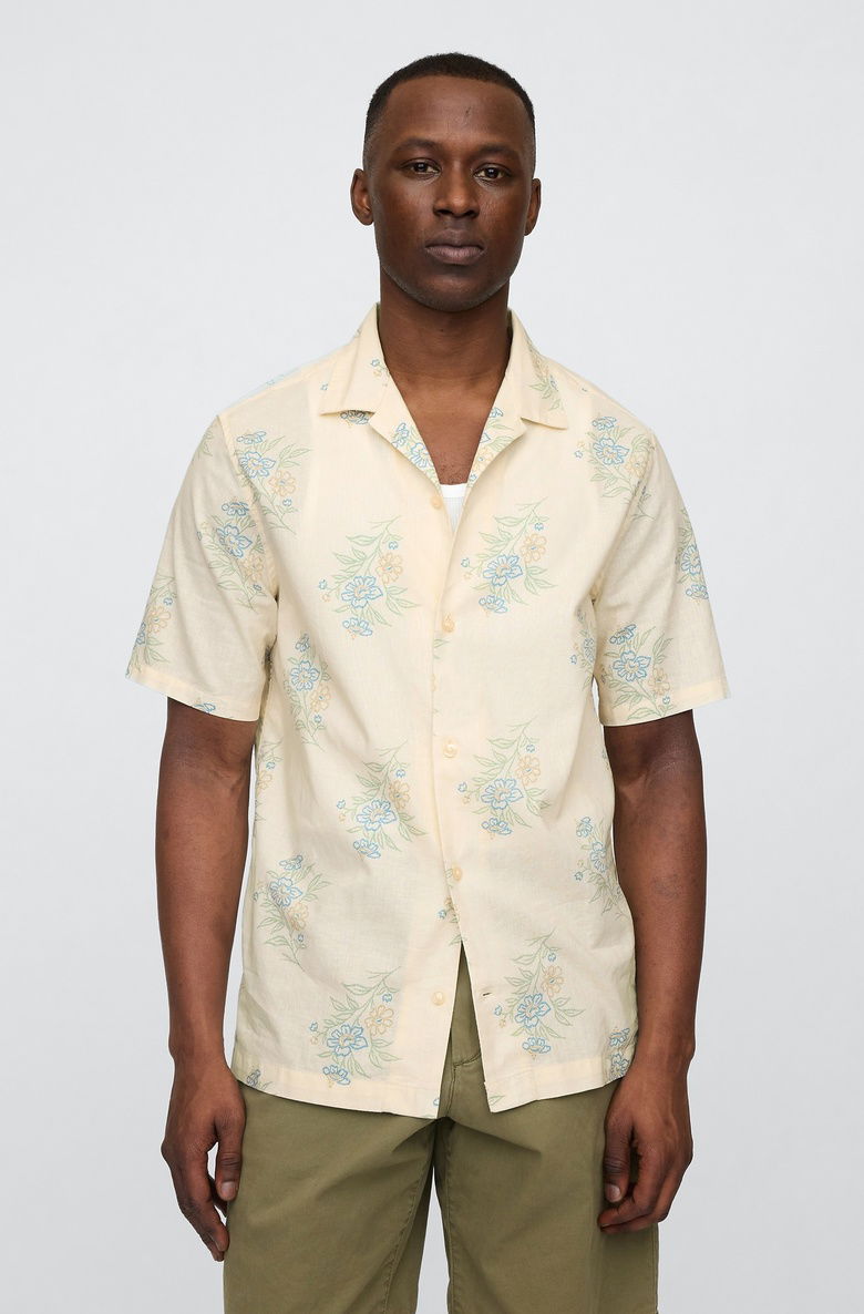  Standard Fit Keten Karışımlı Vacay Gömlek