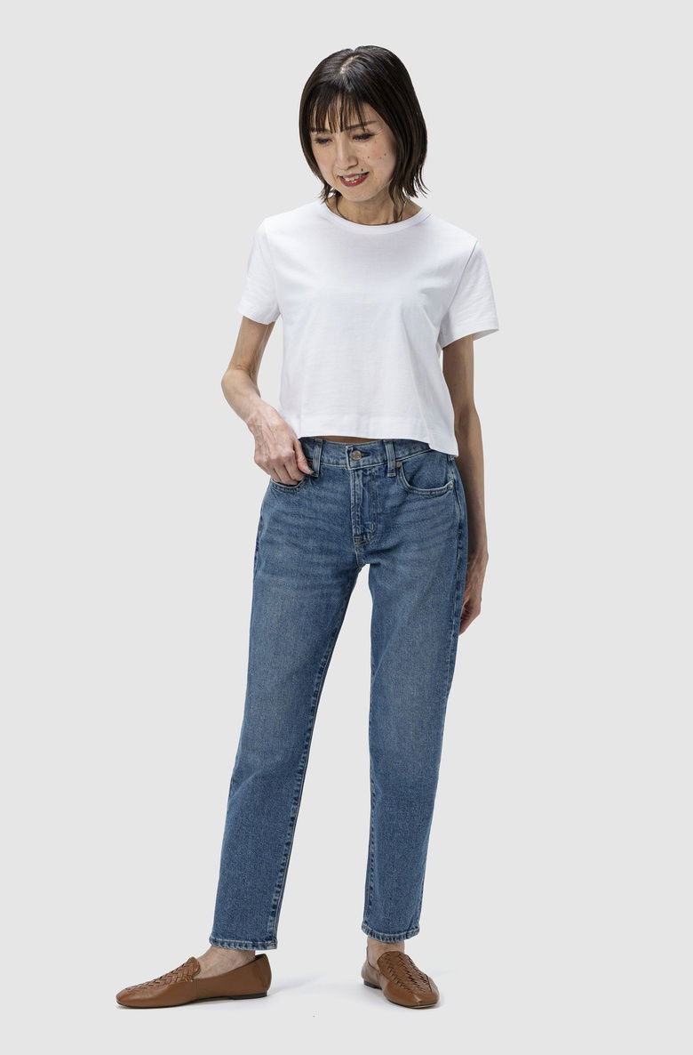  Mid Rise Girlfriend Jean Pantolon