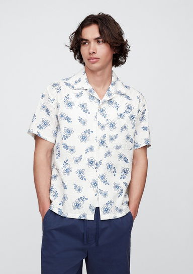 Seersucker Boxy Fit Gömlek