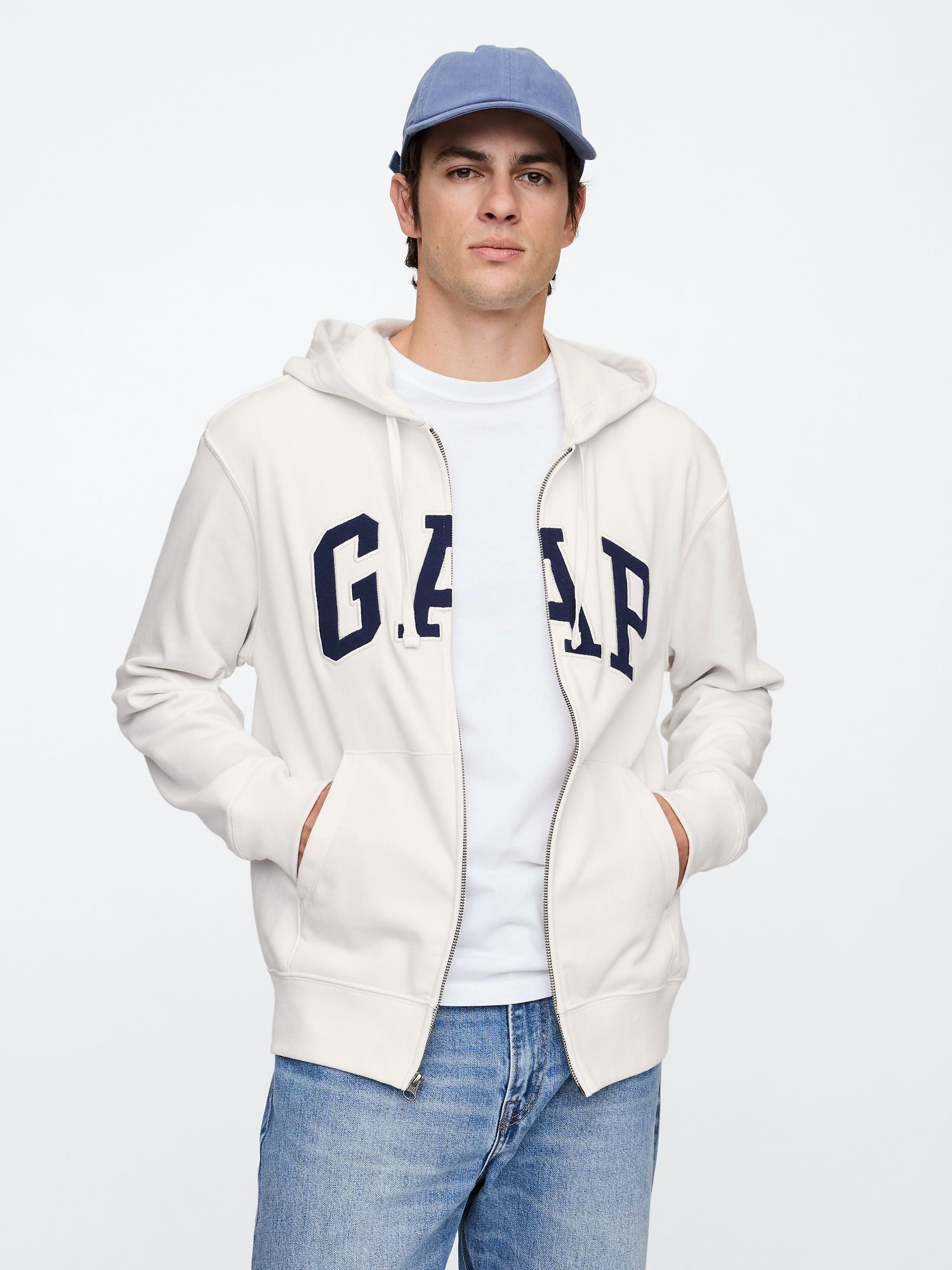 Gap Logo Fermuarlı Fransız Havlu Kumaş Sweatshirt product image