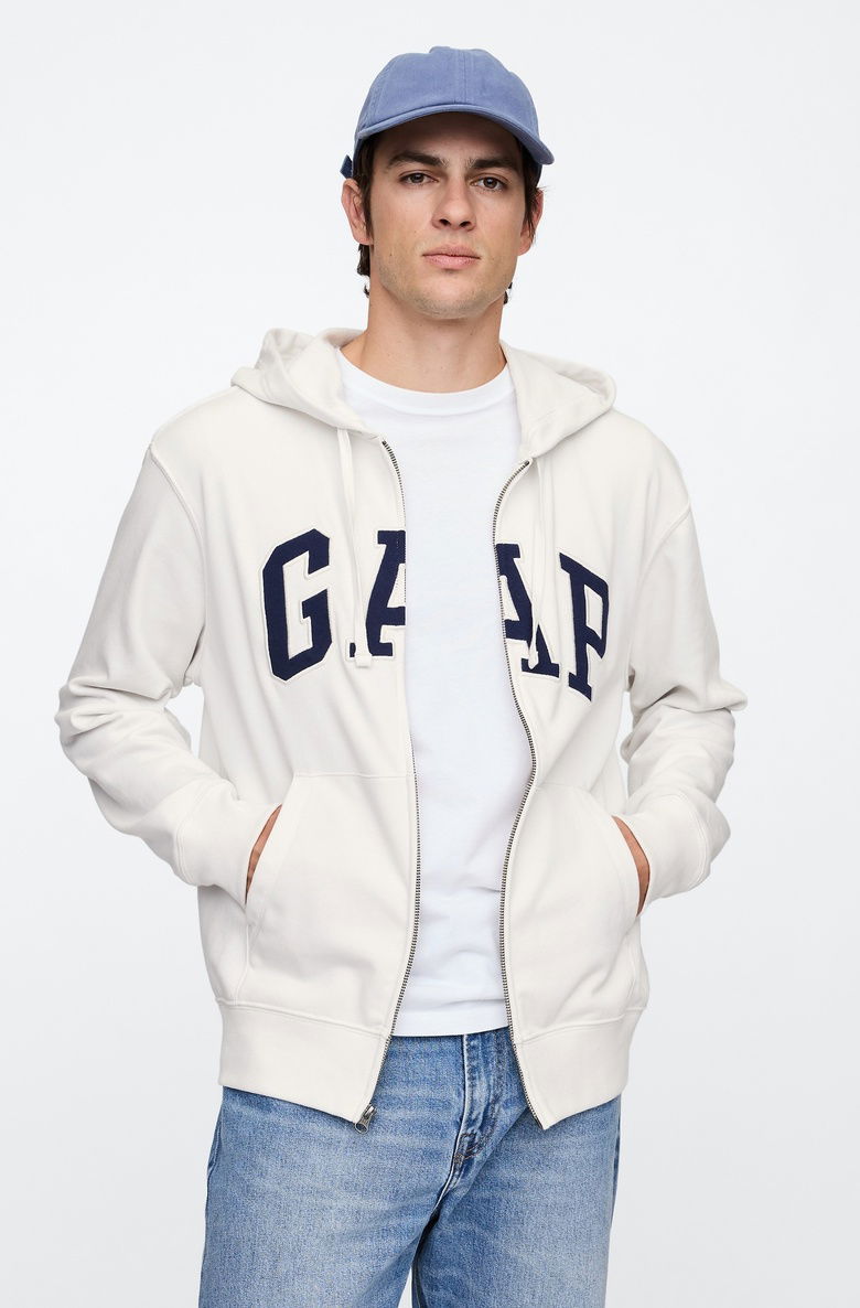  Gap Logo Fermuarlı Fransız Havlu Kumaş Sweatshirt