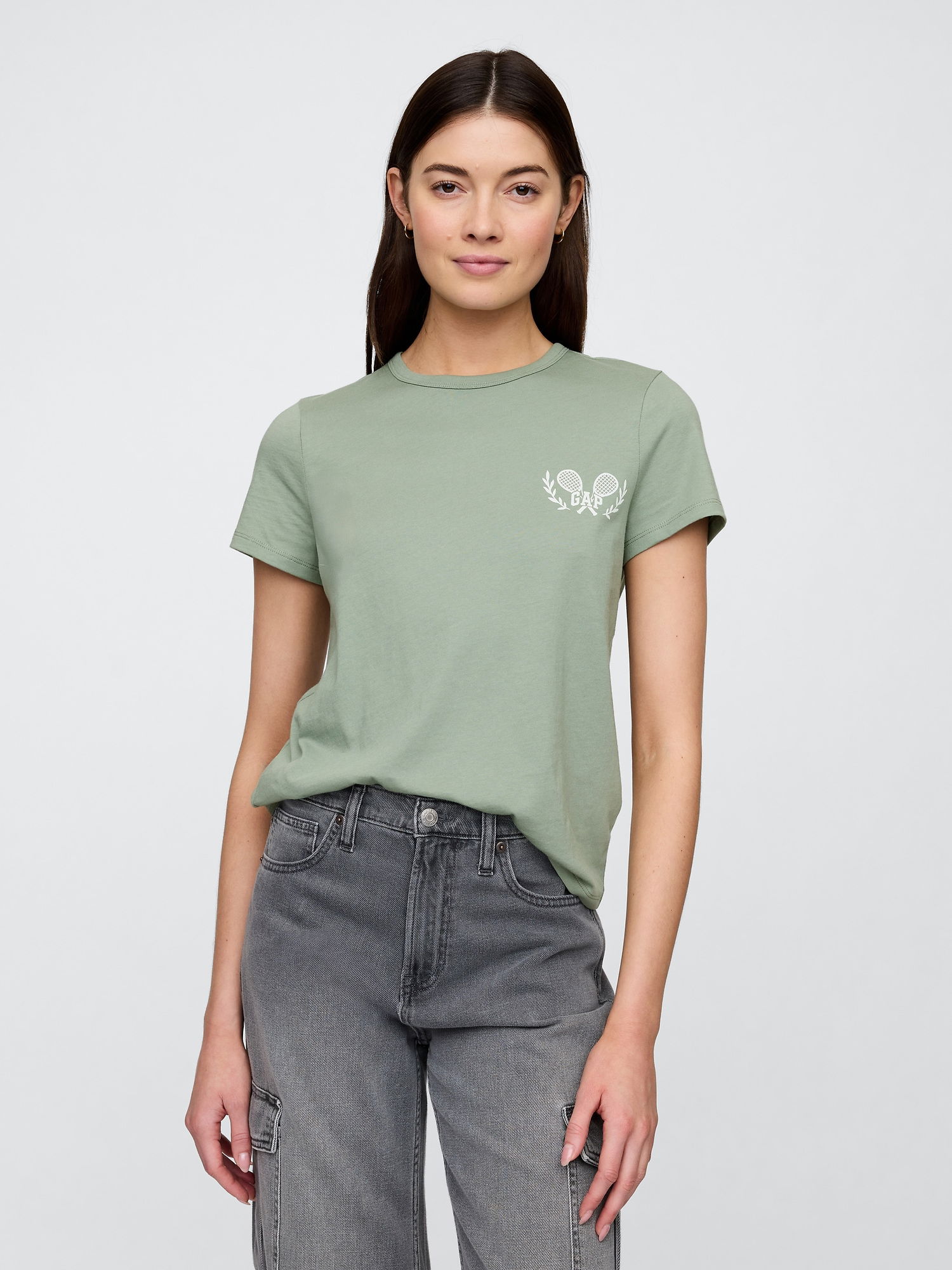 Gap Logo Bisiklet Yaka Grafik T-Shirt product image