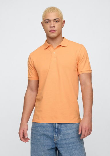 Stretch Pique Polo Yaka T-Shirt