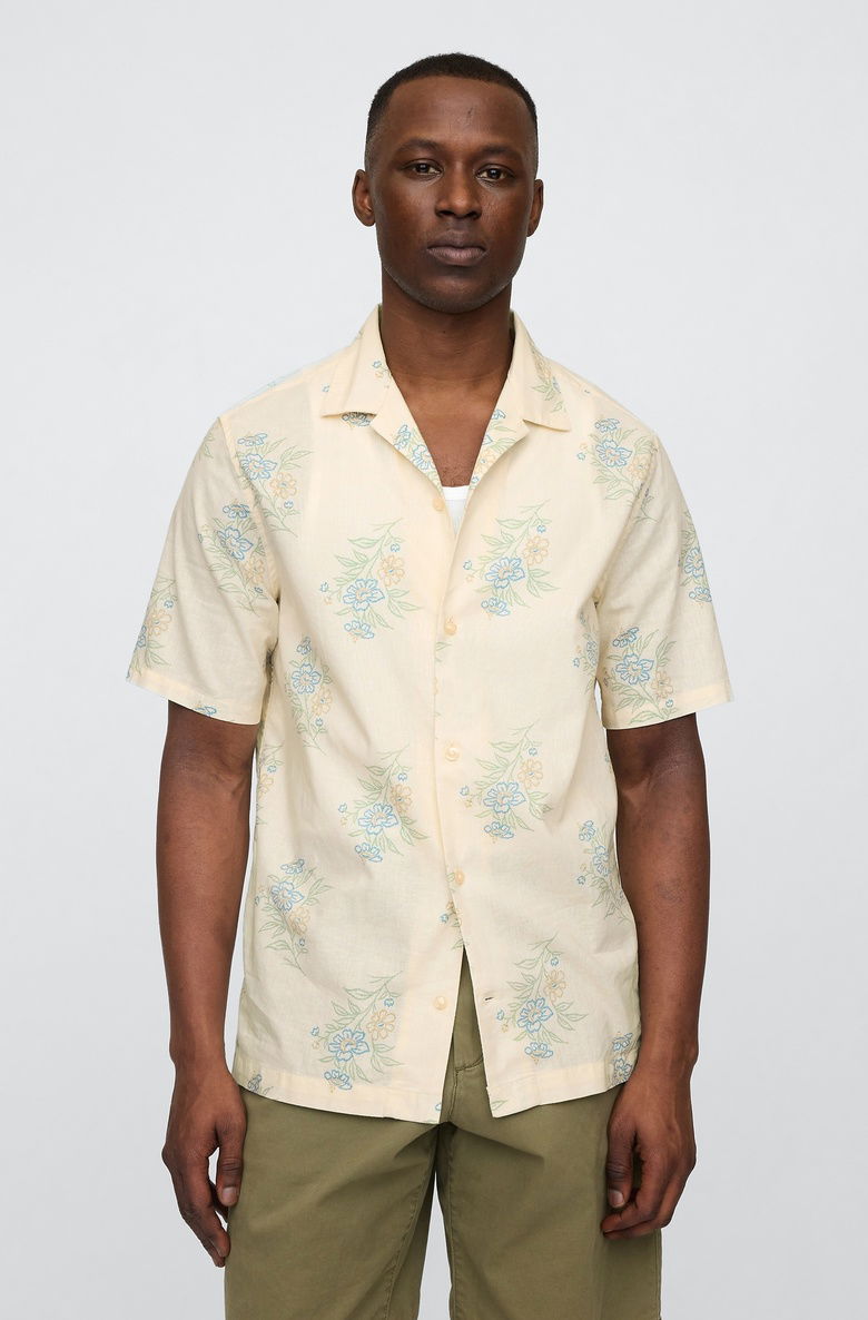  Standard Fit Keten Karışımlı Vacay Gömlek