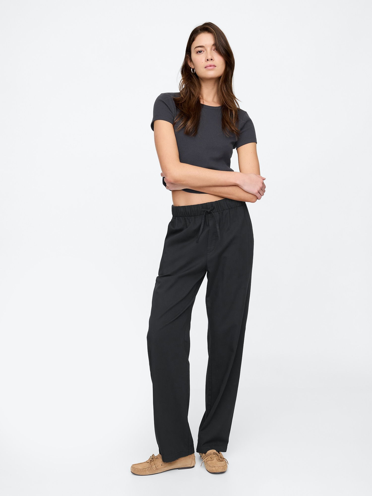 Mid Rise Twill Pantolon product image