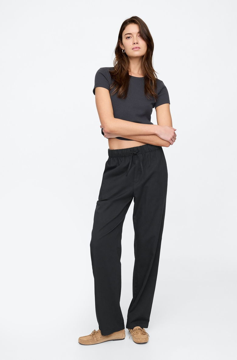  Mid Rise Twill Pantolon