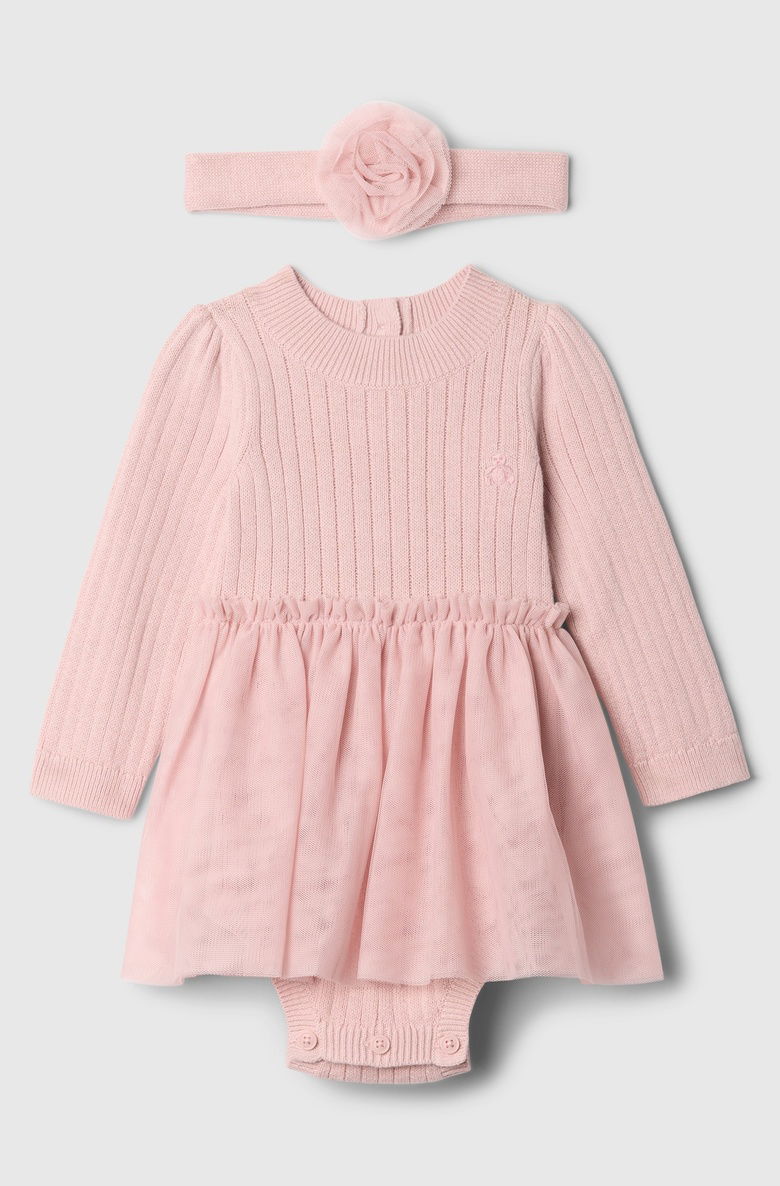  Tül Bodysuit Elbise Seti