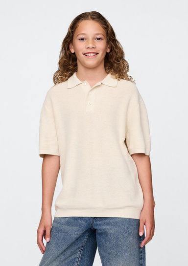 Relaxed Sweatshirt Polo T-Shirt