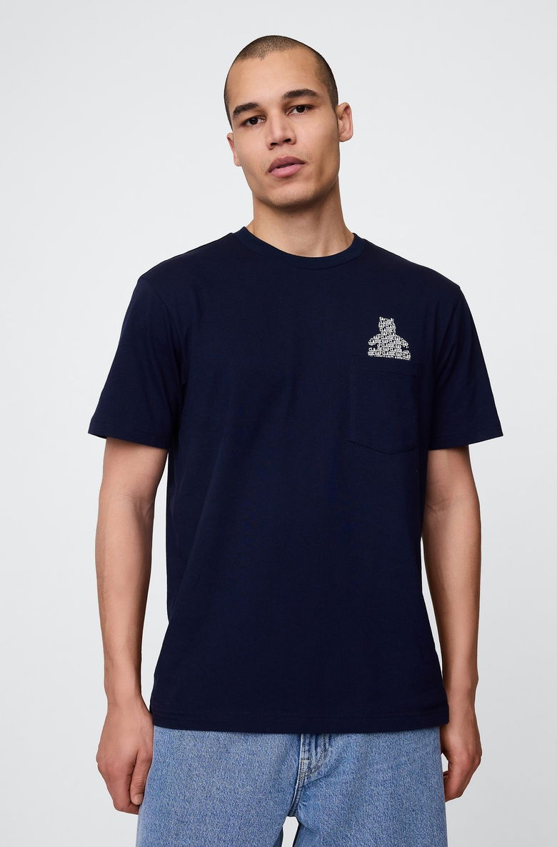  Pocket Grafik Baskılı T-Shirt