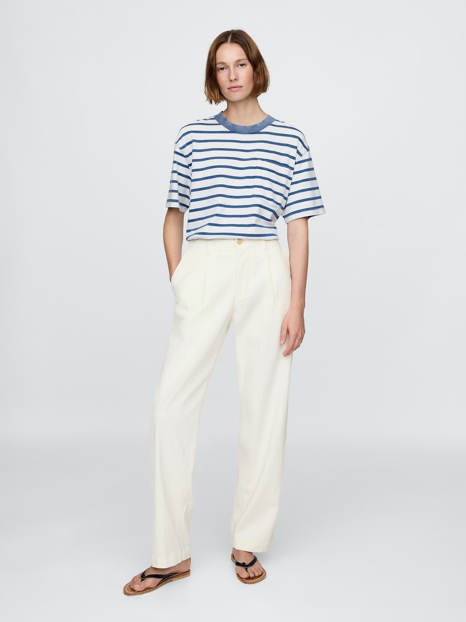 Gap × DÔEN Pileli Denim Pantolon product image
