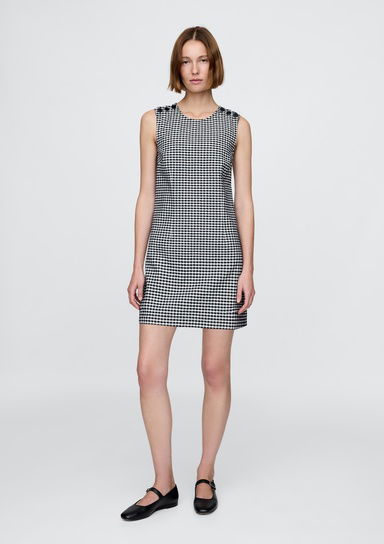 Gap × DÔEN Gingham Denim Mini Elbise