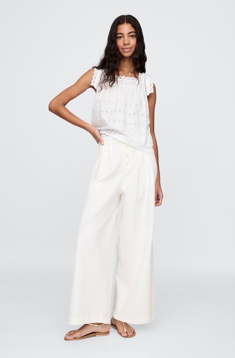  Gap × DÔEN High Rise Pileli Pantolon