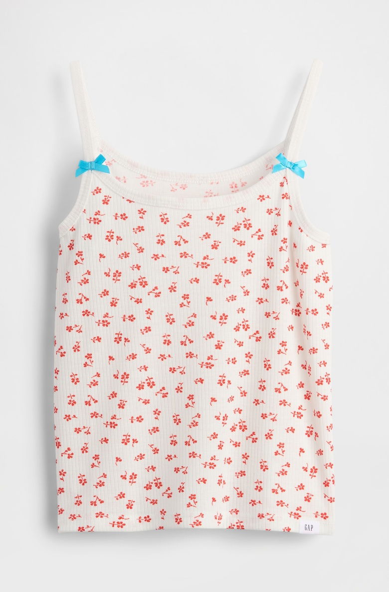  Çocuk Geri Dönüştürülmüş Fitilli Pijama Tank Üstü