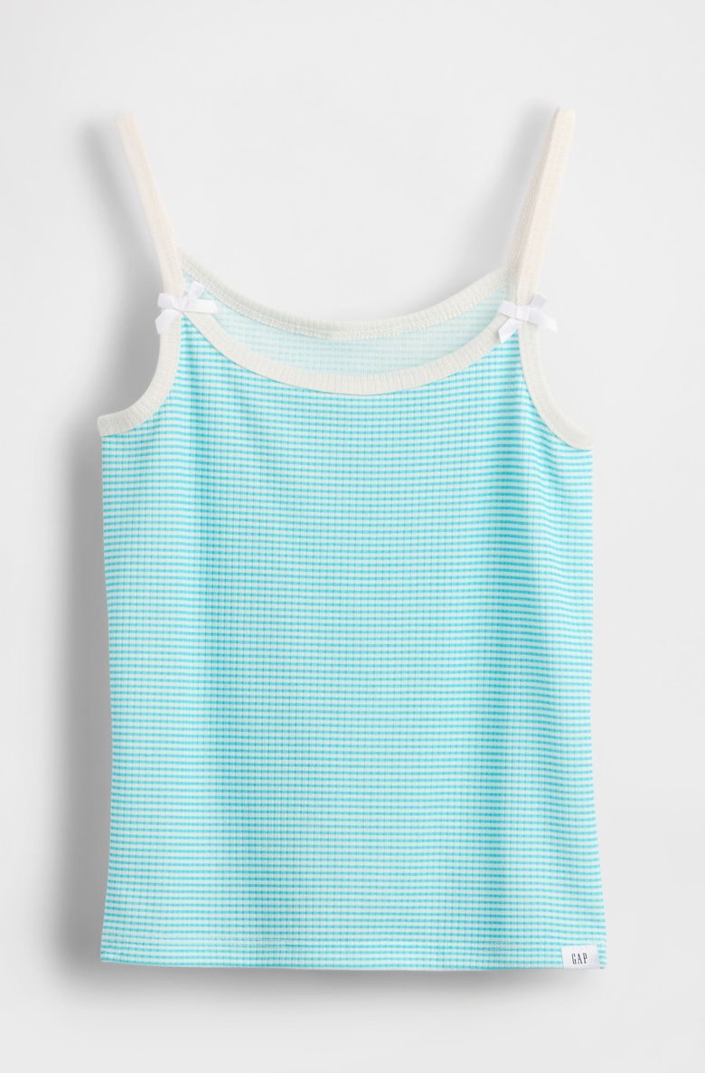  Çocuk Geri Dönüştürülmüş Fitilli Pijama Tank Üstü